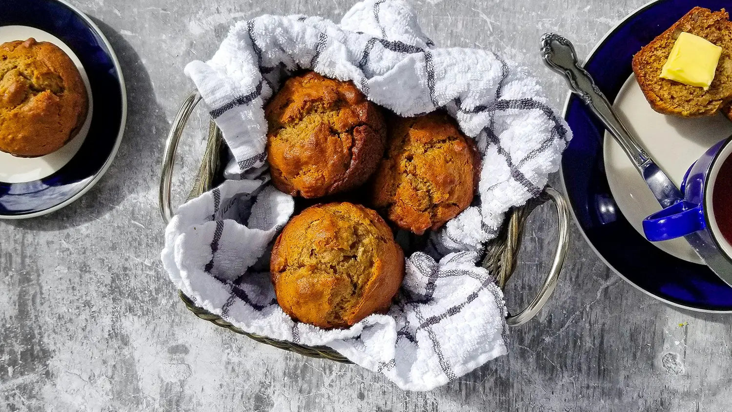 Gesunde Bananen-Hafer-Muffins