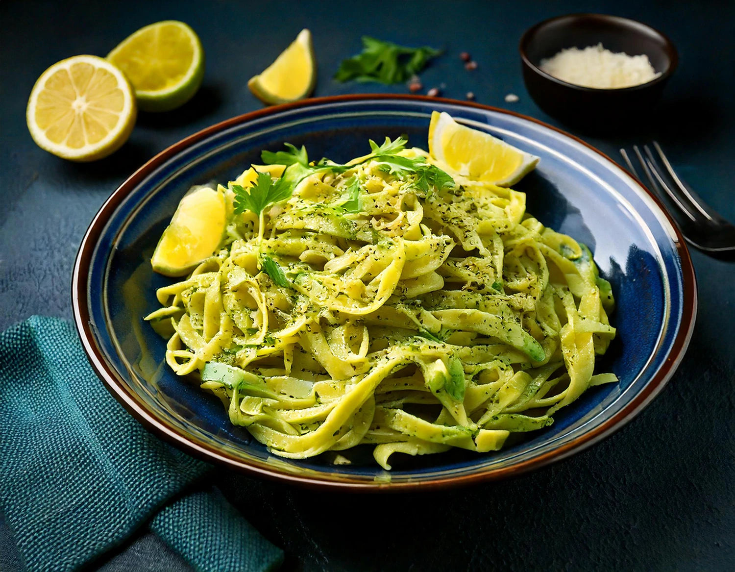 Avocado-Pasta mit Zitronen-Kräuter-Sauce