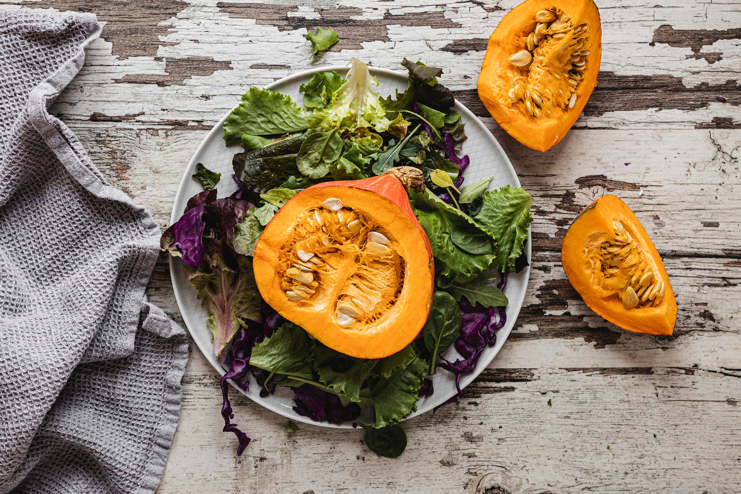 Herbstlicher Kürbis-Salat mit Walnüssen